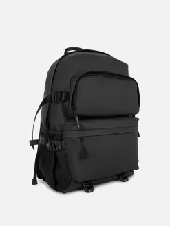 Mochila Multibolsos Revestida A Borracha