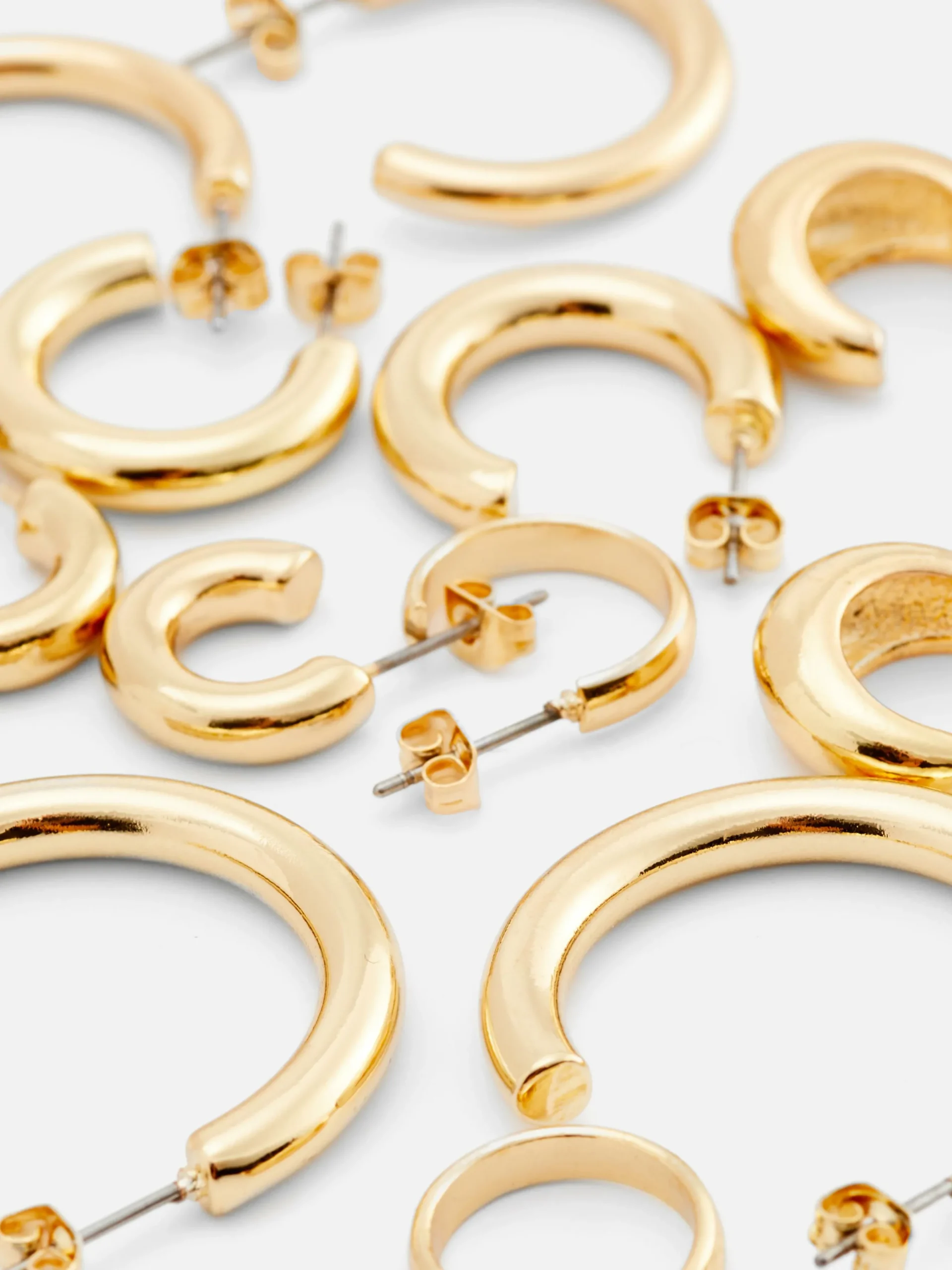 Pack 6 Pares Argolas Grossas