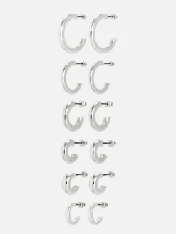 Pack 6 Pares Argolas Grossas