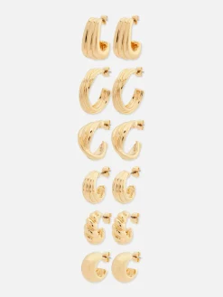 Pack 6 Pares Argolas Torcidas Sortidas