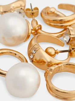 Pack 6 Pares Argolas/brincos Pequenos Brilhantes