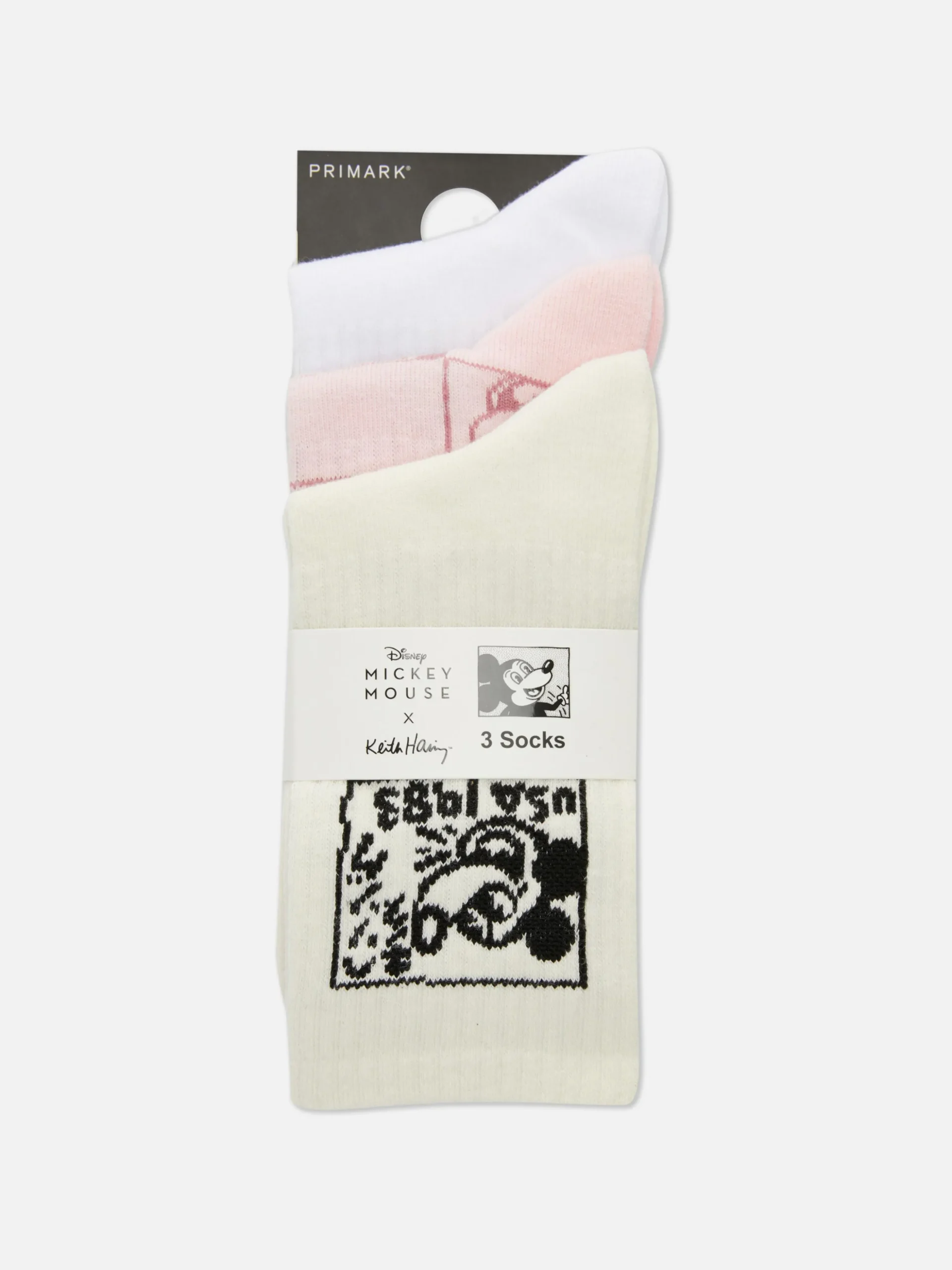 Pack 3 Pares Meias Disney Mickey Mouse X Keith Haring