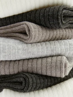 Pack 7 Pares Meias Ténis Caneladas Tonais