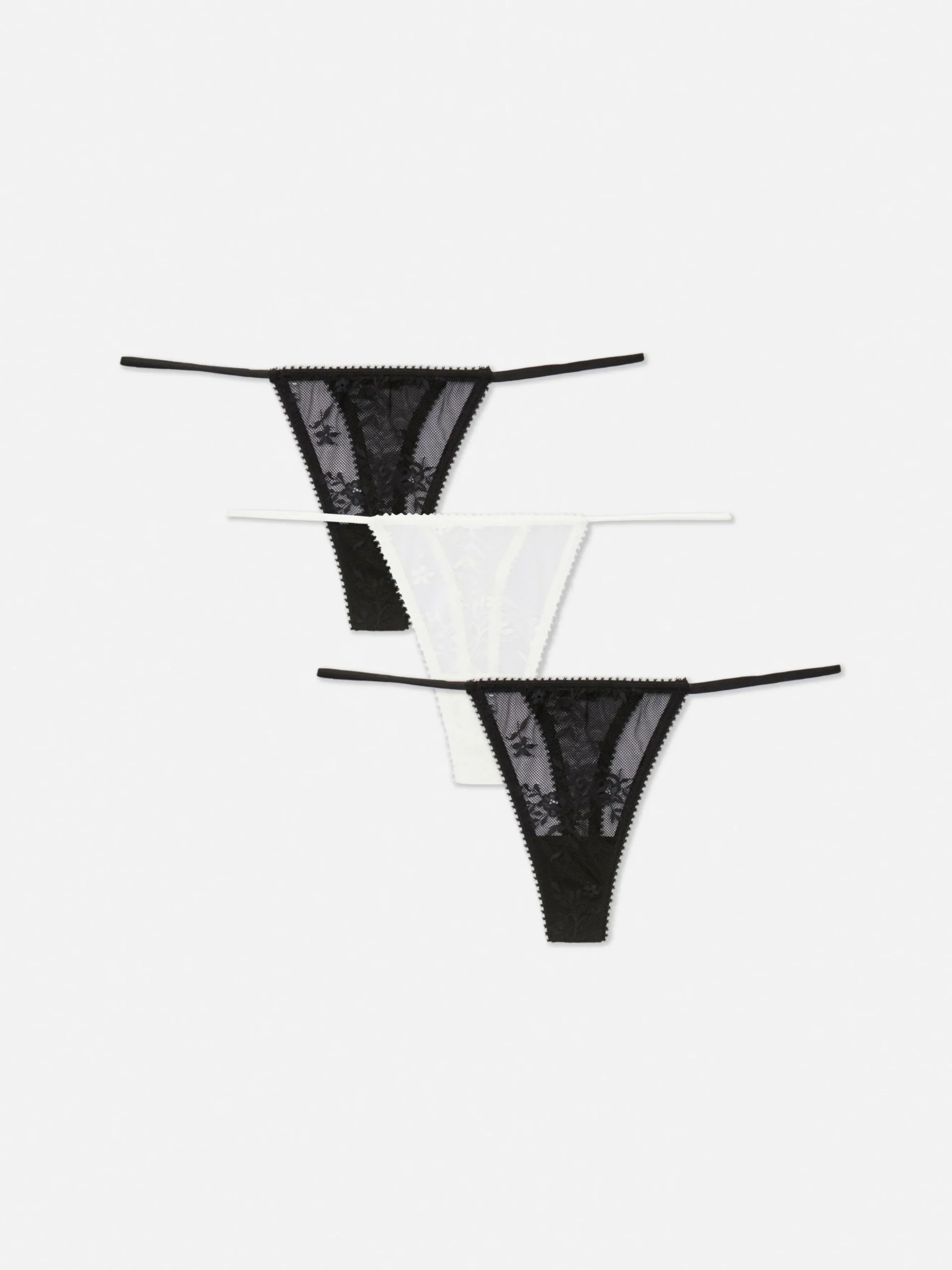 Pack 3 Tangas Renda Delicada