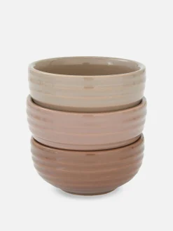 Pack 3 Tigelas Pequenas Estriadas