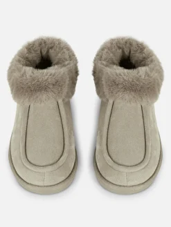 Pantufas Estilo Mocassim Forro Imitação Pelo