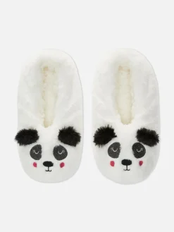 Pantufas Estilo Pezinhos Pelúcia Panda