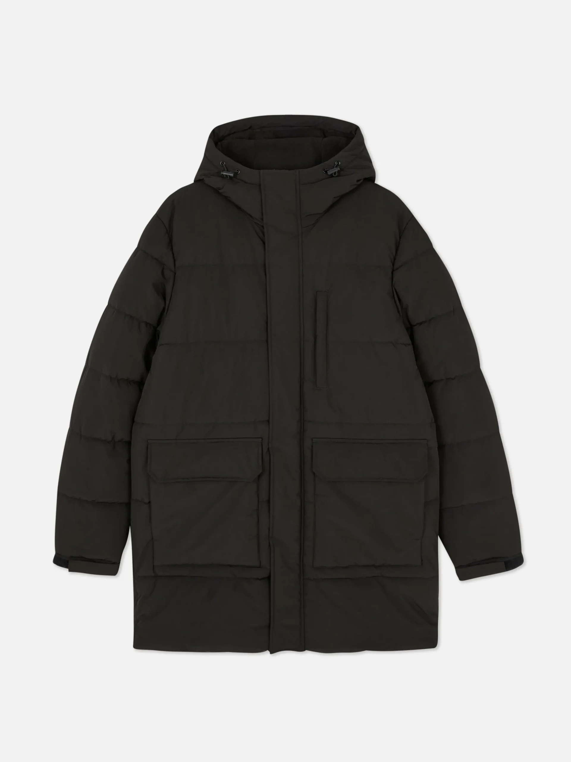 Parka Acolchoada Com Capuz