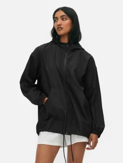 Parka Impermeável Capuz Leve