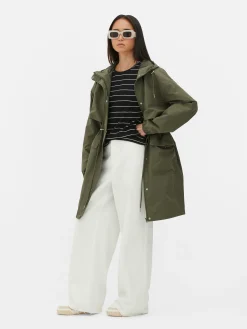 Parka Impermeável Com Cordão