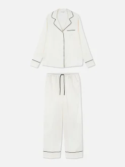 Pijama Camisa Manga Comprida Cetim