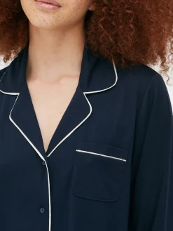 Pijama Manga Comprida Malha Corte Boyfriend