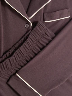 Pijama Manga Comprida Malha Estilo Boyfriend