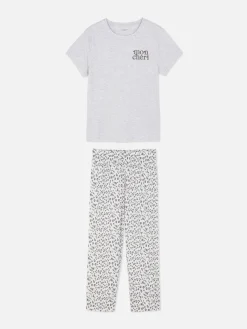 Pijama Manga Curta Malha C/ Gráfico