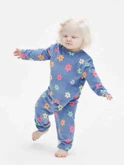 Pijama Veludo Padrão Floral