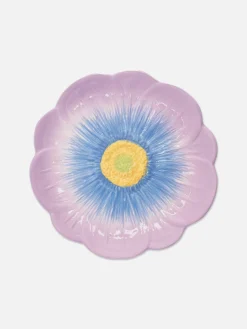 Prato Pão Texturado Padrão Floral