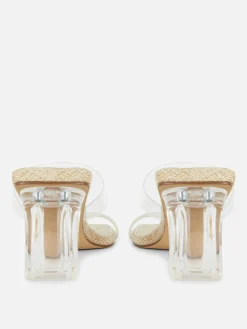 Sandálias Salto Alto Paula Echevarría Transparentes