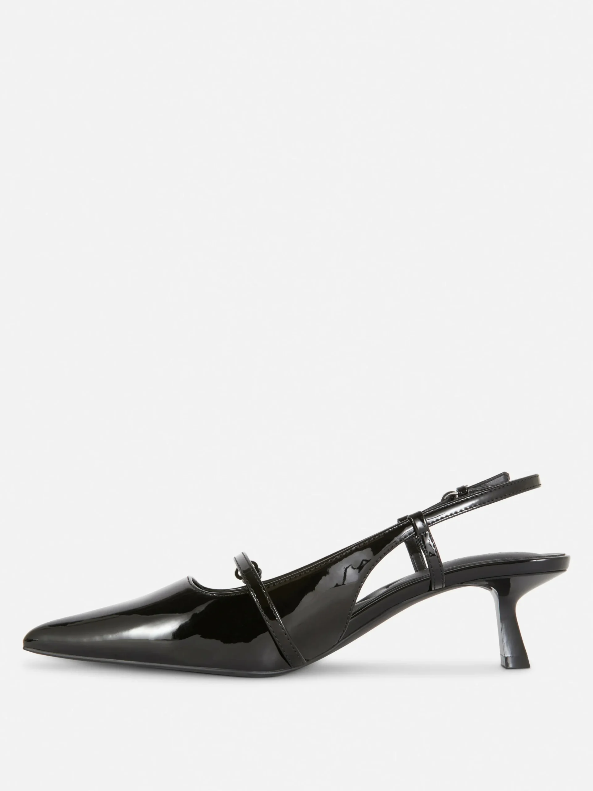 Sapatos Salto Médio Verniz Fivela