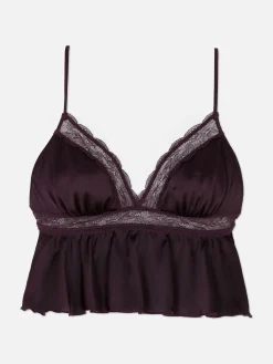 Sutiã Bralette Fluído Cetim Renda