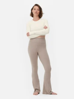 Top Curto Desporto Manga Comprida Suave Rita Ora