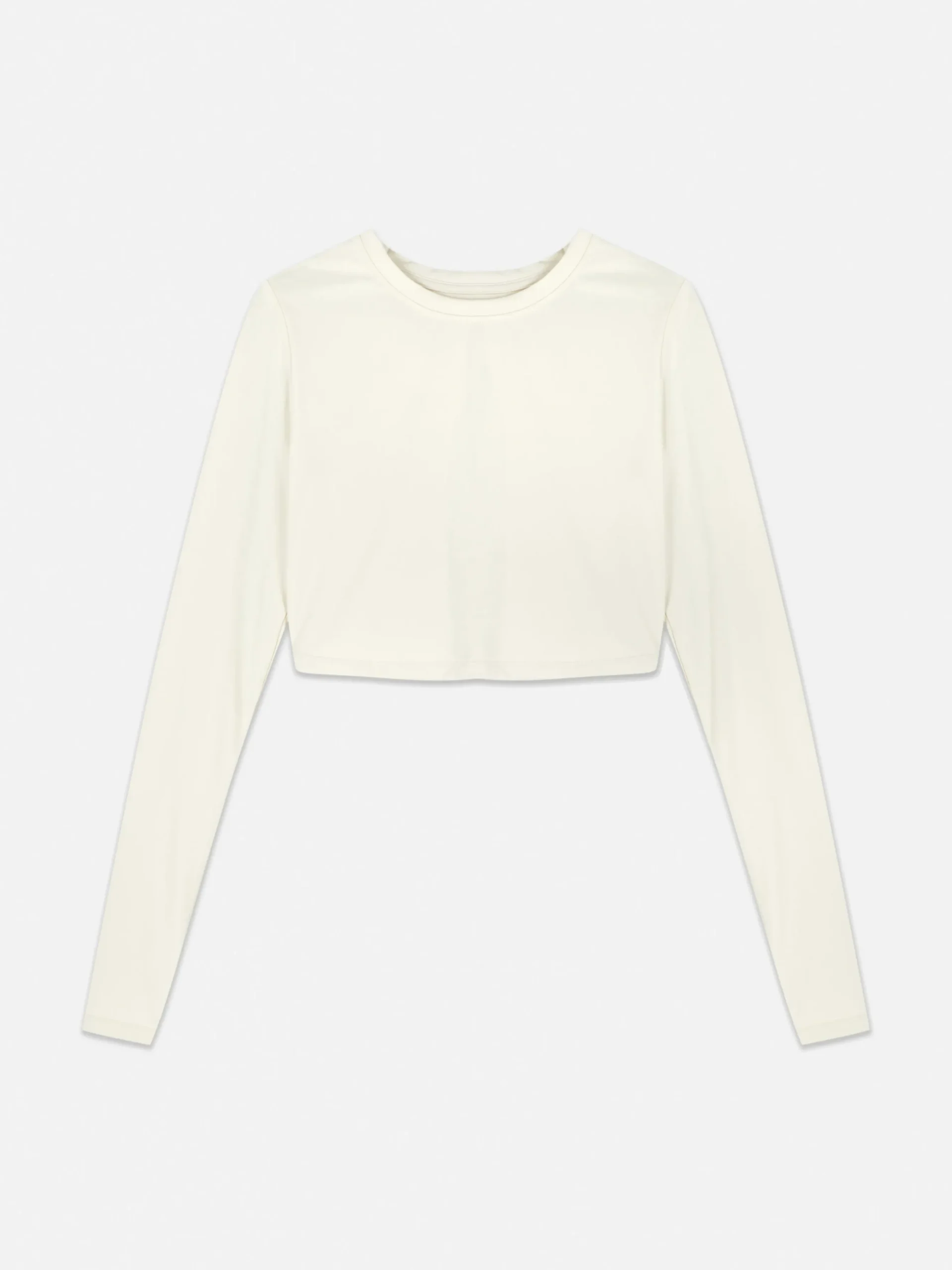 Top Curto Desporto Manga Comprida Suave Rita Ora