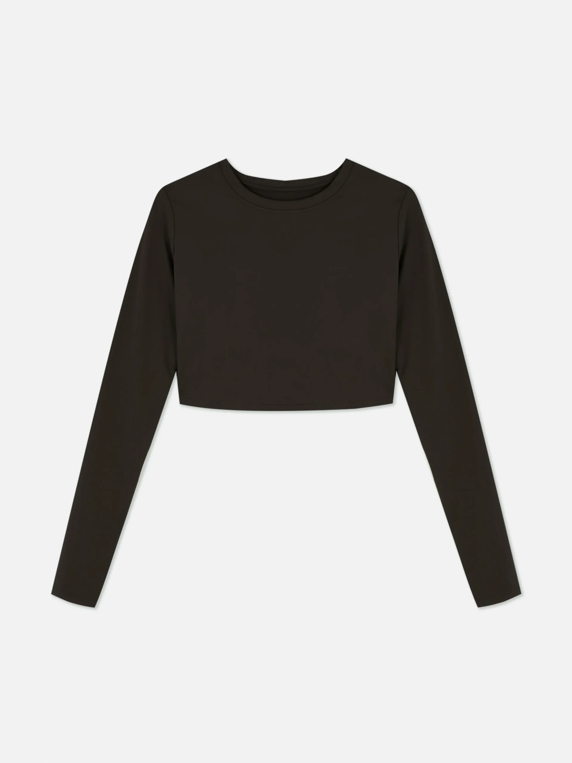 Top Curto Desporto Manga Comprida Suave Rita Ora