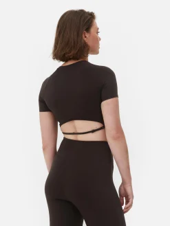 Top Curto Desporto Muito Suave Rita Ora