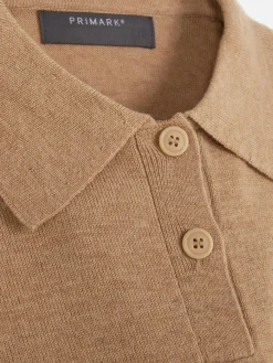 Top Malha Manga Comprida Colarinho