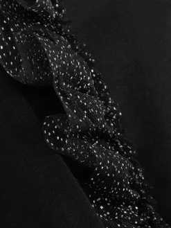 Top Manga Comprida Folho Tule