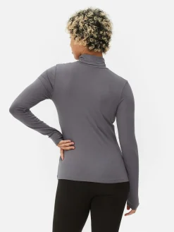 Top Manga Comprida Gola Alta