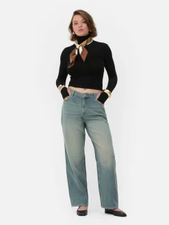 Top Manga Comprida Gola Alta Rita Ora