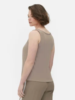 Top S/ Mangas Corte Folgado Básico