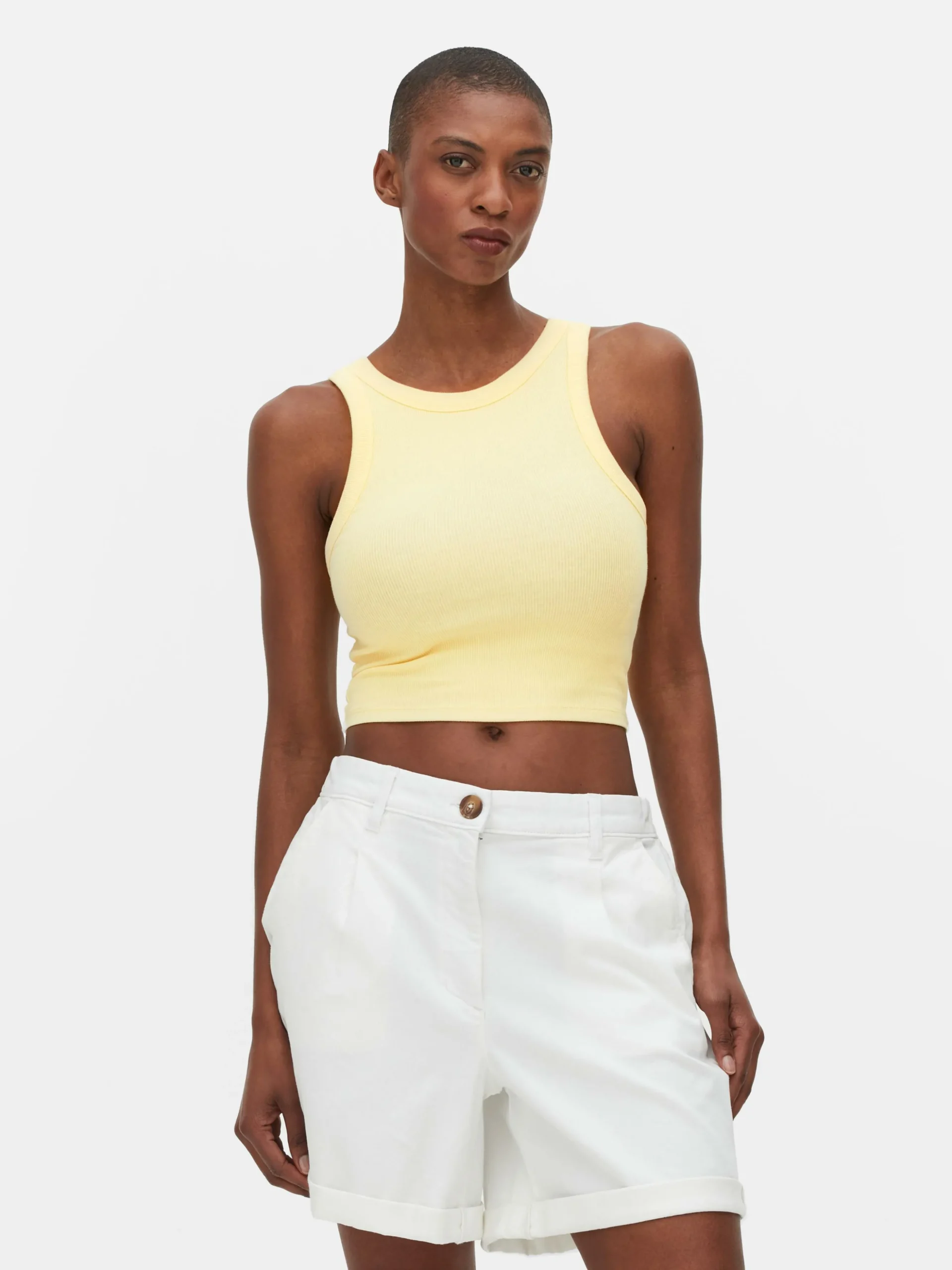 Top S/ Mangas Costas Abertas Canelado