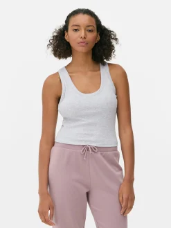 Top S/ Mangas Gola Redonda Sutiã Incorporado