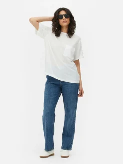 T-shirt Bolso Mistura Linho