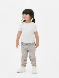 T-shirt Canelada Com Rebordo Franzido Coordenada