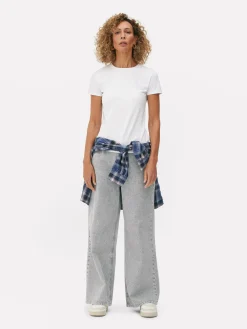 T-shirt Elástica Gola Redonda