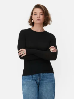 T-shirt Elástica Manga Comprida Rita Ora