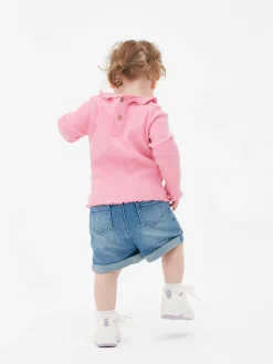 T-shirt Estampada Bainha Franzida