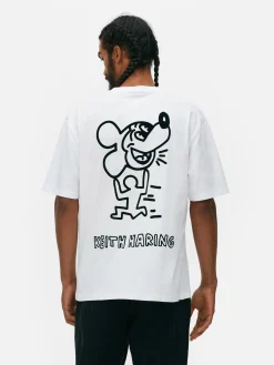 T-shirt Gráfica Disney Mickey Mouse X Keith Haring