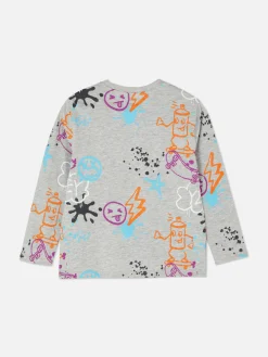 T-shirt Manga Comprida Gráfica