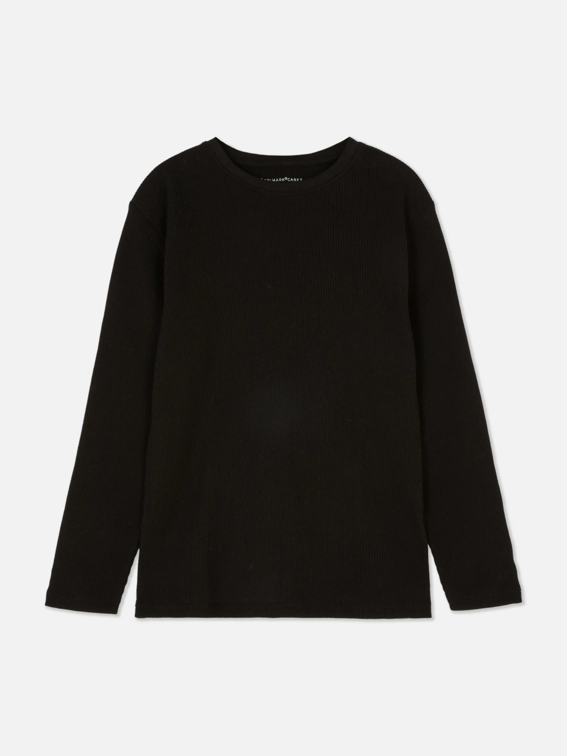 T-shirt Manga Comprida Padrão Waffle