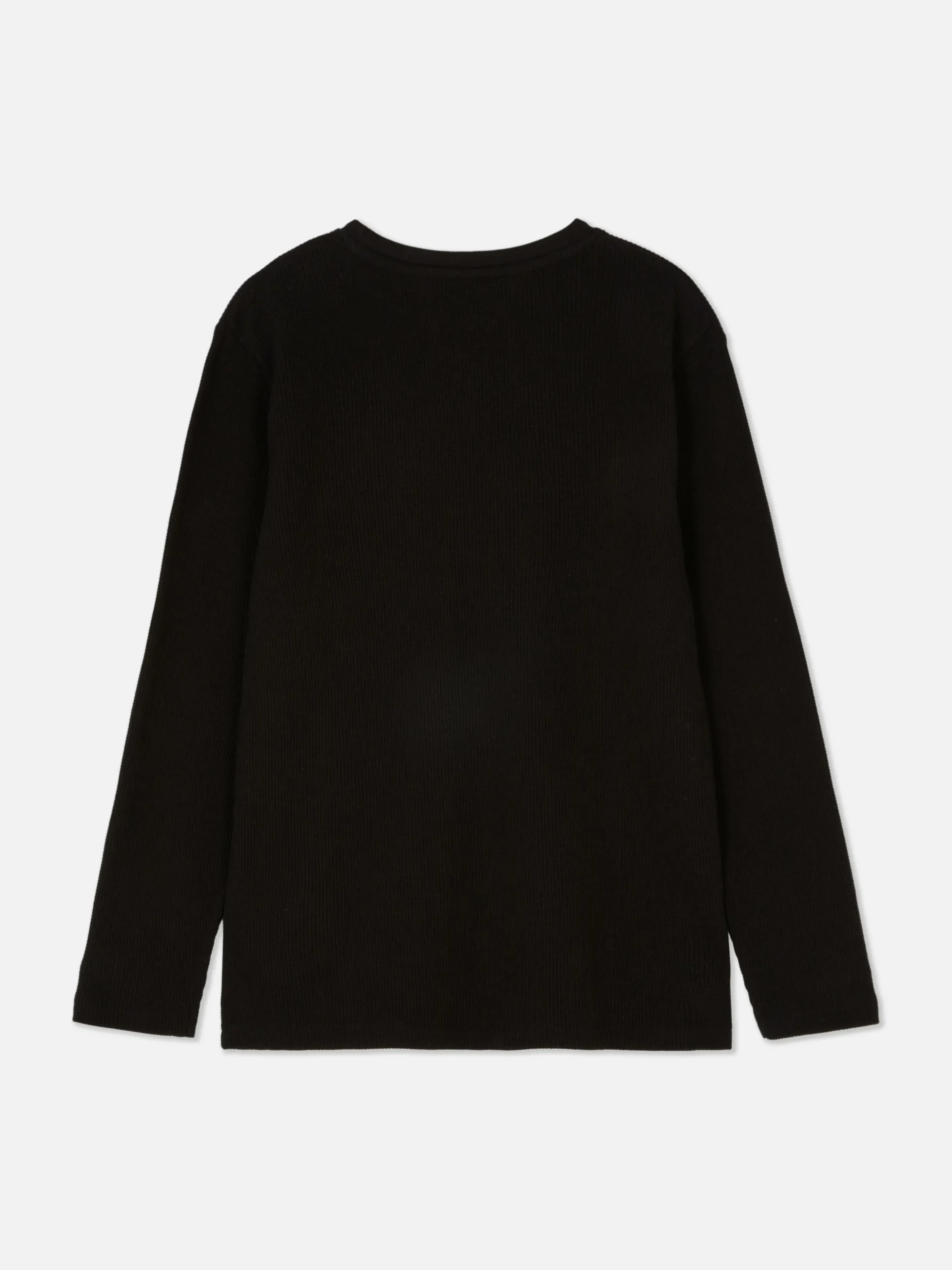 T-shirt Manga Comprida Padrão Waffle