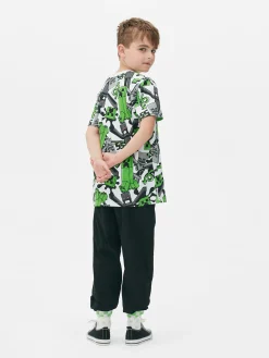 T-shirt Padrão Minecraft Creeper