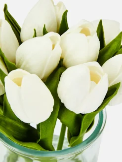 Tulipas Artificiais Jarra Vidro