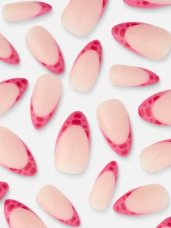 Unhas Postiças Pontiagudas Brilhos Ponta Crocodilo PS...