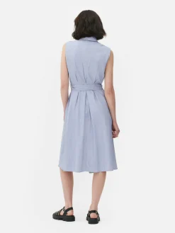 Vestido Camiseiro Midi S/ Mangas