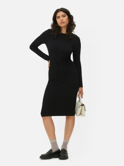 Vestido Camisola Gola Redonda Manga Comprida