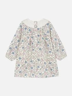 Vestido Colarinho Padrão Floral