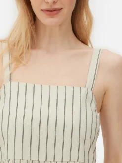 Vestido Comprido Camadas Riscas